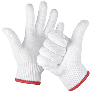 High Quality White Soft Cotton <b>Gloves</b> New Design Washable Safety Inspection <b>Gloves</b> <b>Light</b> Duty Personal Protective Daily Use - Product Image 4