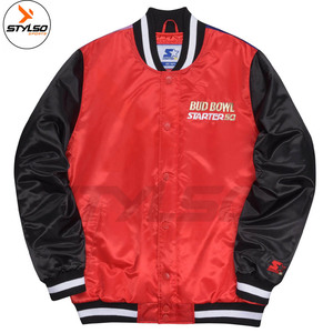 Veste d'université en Satin personnalisée de haute qualité, veste d'université en Satin sur mesure, veste d'université de base-ball en Satin - Product Image 2