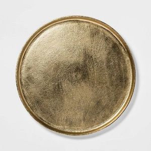 Plateau de service en laiton poli de qualité supérieure avec bords décoratifs, parfait pour les fêtes de mariage et les tables d'événements spéciaux - Product Image 2
