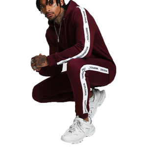 Design personnalisé de haute qualité Survêtement d'automne décontracté avec fermeture éclair et cordon pour hommes Taille XXL Plus Vêtements de sport imprimés avec logo - Product Image 6