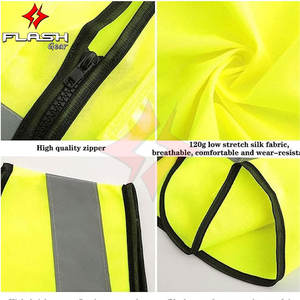 เสื้อกั๊กนิรภัยแบบมีซิป กระเป๋าซิป สะท้อนแสงสูง เสื้อทำงานแบบ Bomber  เสื้อกั๊กนิรภัยมาตรฐาน ANSI Class 1  โลโก้กันน้ำ ทนทาน - Product Image 5