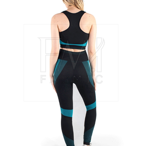 Conjunto de Yoga de alta calidad para mujer, ropa deportiva transpirable en el último estilo de talla grande para parches de sublimación personalizados - Product Image 2