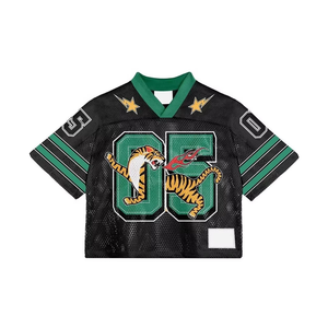 American <b>Retro</b> Football Practice Jersey for Men and Women Vintage Mesh Football Top with Short Sleeves for Training Wear - Product Image 1