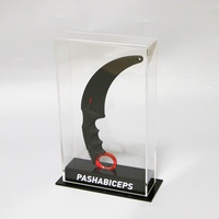 Acrylique Karambit Couteau Présentoir Transparent Lucite Unique Épée Collection Protecteur