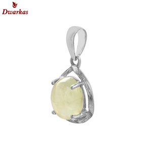 Collier pendentif en argent sterling 925 avec pierre de préhnite texturée, bijoux de mode, vente en gros du fabricant, stock disponible. - Product Image 2