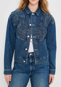 Veste en jean classique boutonnée à manches longues personnalisée en usine pour camionneur veste en jean Western Cow Girl Jeans pour femmes - Product Image 5