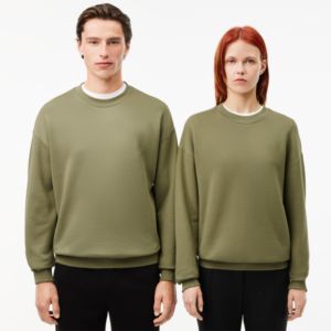 Sudadera de cuello redondo extragrande de algodón 100% con logo personalizado impreso en la parte delantera, estilo streetwear, tejido de punto acanalado, para mujer, OEM ODM - Product Image 2