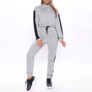 เสื้อครอปมีฮู้ดของผู้หญิงสำหรับฤดูหนาวใหม่เสื้อครอปมีฮู้ดทรงหลวมผ้าฝ้าย100% ออกแบบได้ตามต้องการสำหรับปากีสถาน - Product Image 1