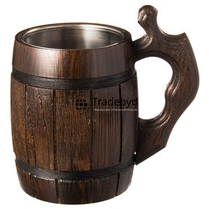 Wooden Mug for Student Dorm Desk Use Daily Beverage Essential Handcrafted Style Tradebyd Eco-Friendly Reusable Anti-Corrosion - Product Image 2