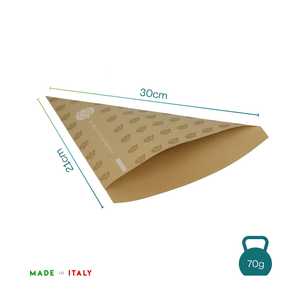 Coni 100 di carta oleana a prova di grasso marrone 21x30cm sacchetti di cibo monouso per Fast Food ristoranti piatti e ciotole di carta - Product Image 2