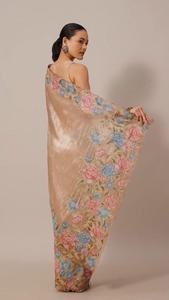 ชุดส่าหรีเนื้อเยื่อผ้าโปร่งบางสไตล์อินเดียสำหรับผู้หญิงชุดปาร์ตี้แฟนซีแบบดั้งเดิมล่าสุด - Product Image 4