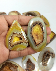 Ónix natural drusa suelto, cabujón de formas mixtas, piedra preciosa curativa para la fabricación de joyas de plata - Product Image 6