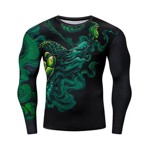 Camisetas de Compresión Ligeras y Transpirables con Estampado Personalizado para Hombre, Ropa Deportiva de Manga Larga Sublimada para Gimnasio, Spandex/Nailon de Cuatro Vías - Product Image 6