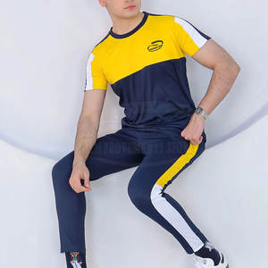 Camisetas de punto para hombre al por mayor uso al aire libre conjunto Diseña tu propio producto conjunto de camisetas de punto para hombre - Product Image 2