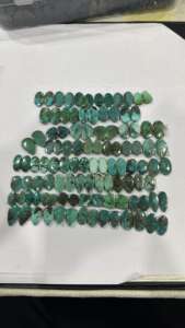 Piedras Preciosas de Turquesa Natural de Alta Calidad, Corte Ovalado, Color Azul, en Pares Sueltos para Hacer Aretes y Dijes - Product Image 6