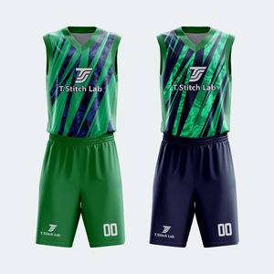 Fabricant de premier plan, uniformes de basket-ball réversibles pour hommes, imprimés sur mesure, 100% polyester, col en V, respirants, séchage rapide - Product Image 5