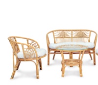 Bahama #23 ensemble de vie fauteuil en rotin canapé Table basse verre confortable élégant pour meubles de maison
