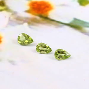 Venta al por mayor 7X10mm Natural AAA peridoto verde pera corte facetado semipreciosa piedra suelta hecha a mano piedra preciosa precio de fábrica venta - Product Image 3