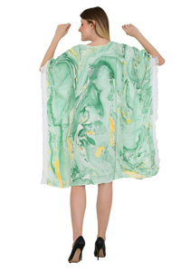 Manches courtes élégant et Sexy vacances porter femmes caftan Caftan fête dentelle Bikini plage t-shirt Type couvrir taille libre robe - Product Image 3