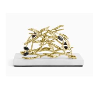 Dispensador de pañuelos de mesa de diseño hecho a mano de Metal de diseño elegante dorado servilletero decorativo elegante - Product Image 6