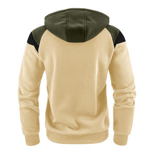 2025 nouveaux hommes à capuche contraste couleur mode pull hommes décontracté sport Cardigan à manches longues fermeture éclair haut - Product Image 2