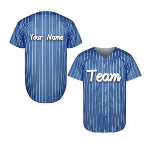 เสื้อเบสบอลไซส์ใหญ่ ระบายอากาศได้ดี พิมพ์ลายแบบซับลิเมชั่น รับสกรีนโลโก้ เสื้อกีฬาแบบยูนิเซ็กซ์ ดีไซน์เรียบง่าย - Product Image 1