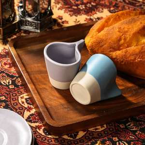 Juego de Tazas y Platos de Cerámica Artesanal Estilo Rústico Árabe, Colección de Cerámica Rústica - Product Image 6