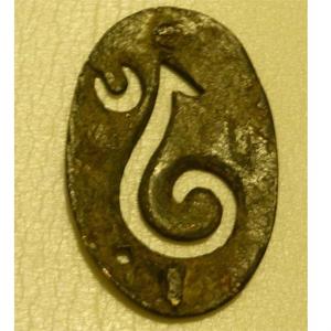 De grenadier de Vieille Garde imperiala Hat PLATE เข็มขัด platevintage J Sterling Silver MEXICO Cursive Initial ตุ้มห้อยขนาดใหญ่ - Product Image 3