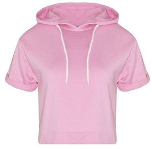 เสื้อครอปมีฮู้ดผู้หญิงลำลองเสื้อสวมหัวเนื้อนุ่มใส่สบายน้ำหนักเบาสำหรับใส่ในชีวิตประจำวันอย่างง่ายดาย - Product Image 6