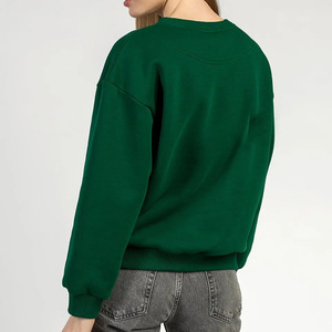 Sweat-shirt d'hiver en tricot à col rond, personnalisable avec logo brodé ou imprimé, manches longues, coupe oversize, en molleton de coton respirant, couleur unie - Product Image 5