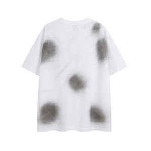 T-shirts d'été 2026 pour hommes, 180g, 100% coton épais, à manches courtes et col en V, couleur unie personnalisable, coupe oversize, infroissables et respirants - Product Image 3