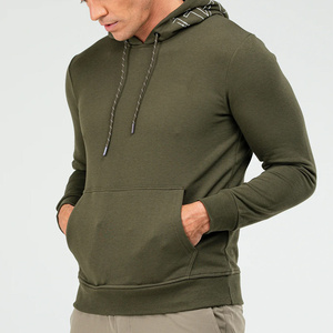 Sweat à capuche épais personnalisé pour hommes hiver Streetwear pull surdimensionné épaules tombantes pull polaire coton à capuche RRI-MH-32 - Product Image 2