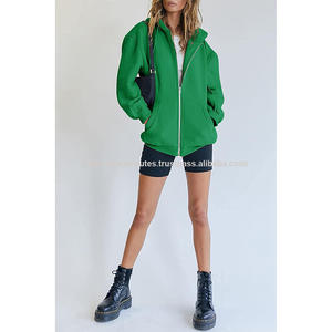 Sudaderas con capucha de lana de gran tamaño con cremallera Ropa de invierno cómoda Diseños personalizados Patrón sólido Precios de fábrica al por mayor - Product Image 4