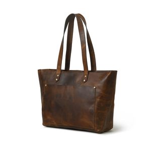 Sac fourre-tout en cuir minimaliste pour femmes fermeture à glissière bouton décoration polyester doublure chaînes bretelles poches - Product Image 3