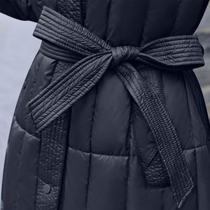 MOQ bajo Chaqueta acolchada transpirable y cómoda para mujer Servicio OEM Precio de fábrica Chaqueta larga acolchada para mujer - Product Image 6