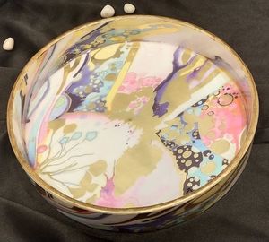 Eco-Friendly Newly Designer Handmade Elegant MDF Boards Breakfast Coffee serving tray Enamel Print And Coaster Set Round Tray - Product Image 6