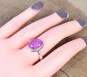 แหวนแต่งงานทำด้วยมือสีเงิน925สง่างามทรงไข่ตัดเพชรสวยงามสีชมพูมูนสโตนของขวัญเครื่องประดับสุดพิเศษสำหรับ - Product Image 4