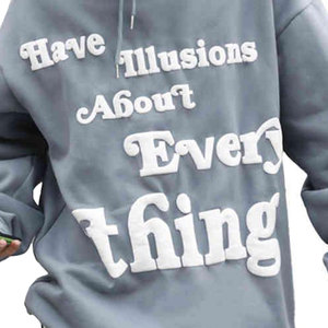 Vente en gros de sweats à capuche vintage bouffants tendance pour femmes design personnalisé sweats à capuche imprimés bouffants sweats à capuche hommes tendance - Product Image 5