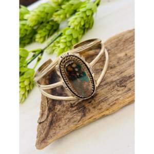 Eddie Secatero Royston Fashion <b>Cuff</b> <b>Bracelet</b> Turquoise & Sterling <b>Silver</b> for Men & Women - Product Image 3