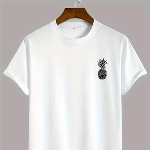 2024เสื้อยืดผ้าฝ้าย100% สำหรับผู้ชายทรงสลิมฟิตเสื้อผ้าจำนวนมากพิมพ์โลโก้ได้ตามต้องการ - Product Image 1