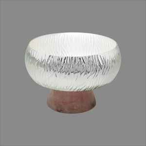 Bols solides en laiton fabriqués à la main en argent pour la maison, l'hôtel et le restaurant Bol de service de fruits couleur argent Bol en laiton de forme ronde - Product Image 6