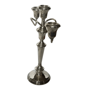Polished Silver Metal 3 Arm Candelabra Classic Taper <b>Candle</b> <b>Holder</b> Stand Formal <b>Dinner</b> Wedding Christmas Home Decoration Buffet - Product Image 5