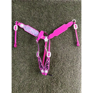 Collier de poitrine en cuir de vache véritable Western Horse Headstall Set Portable Equestrian Bridle Horse Utilise à prix économique - Product Image 4