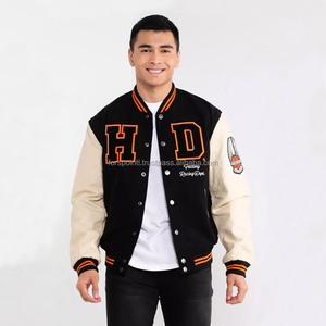 Chaqueta de béisbol Varsity para hombre con logotipo personalizado bordado 100% chaquetas de lana Letterman Varsity - Product Image 4