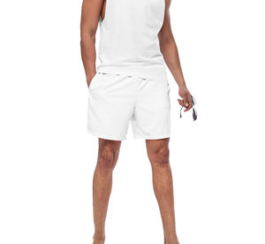 Pantalones cortos de baño de cintura media estilo callejero para hombre al por mayor, bañadores transpirables de secado rápido de color sólido, bañadores cortos de playa - Product Image 2