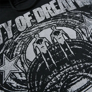 100% algodón térmico personalizado desgastado ácido lavado sudaderas básicas 100% algodón de gran tamaño holgado hombres sudaderas con capucha y sudadera - Product Image 6