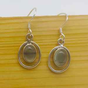 Offre Spéciale 925 boucles d'oreilles en argent Sterling faites à la main naturel Prehnite pierres précieuses religieux or bijoux crochet pour les mariages fêtes - Product Image 2