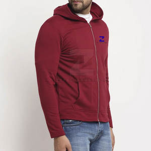 Couleur unie Hommes Zipper Hoodies Nouvelle Arrivée Hommes Zipper Hoodies Respirant Hommes Zipper Hoodies - Product Image 3