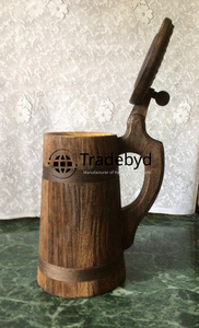 Wide wood mug with classic feel ideal for cabin decor lodge dining rustic gatherings or mindful drinking moments Tradebyd - Product Image 3