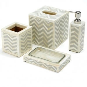 Amazing Designer Best Quality Chunky Resin Four-piece European Luxury Design Customized Color <b>Bathroom</b> <b>Accessory</b> <b>Set</b> Includes - Product Image 4